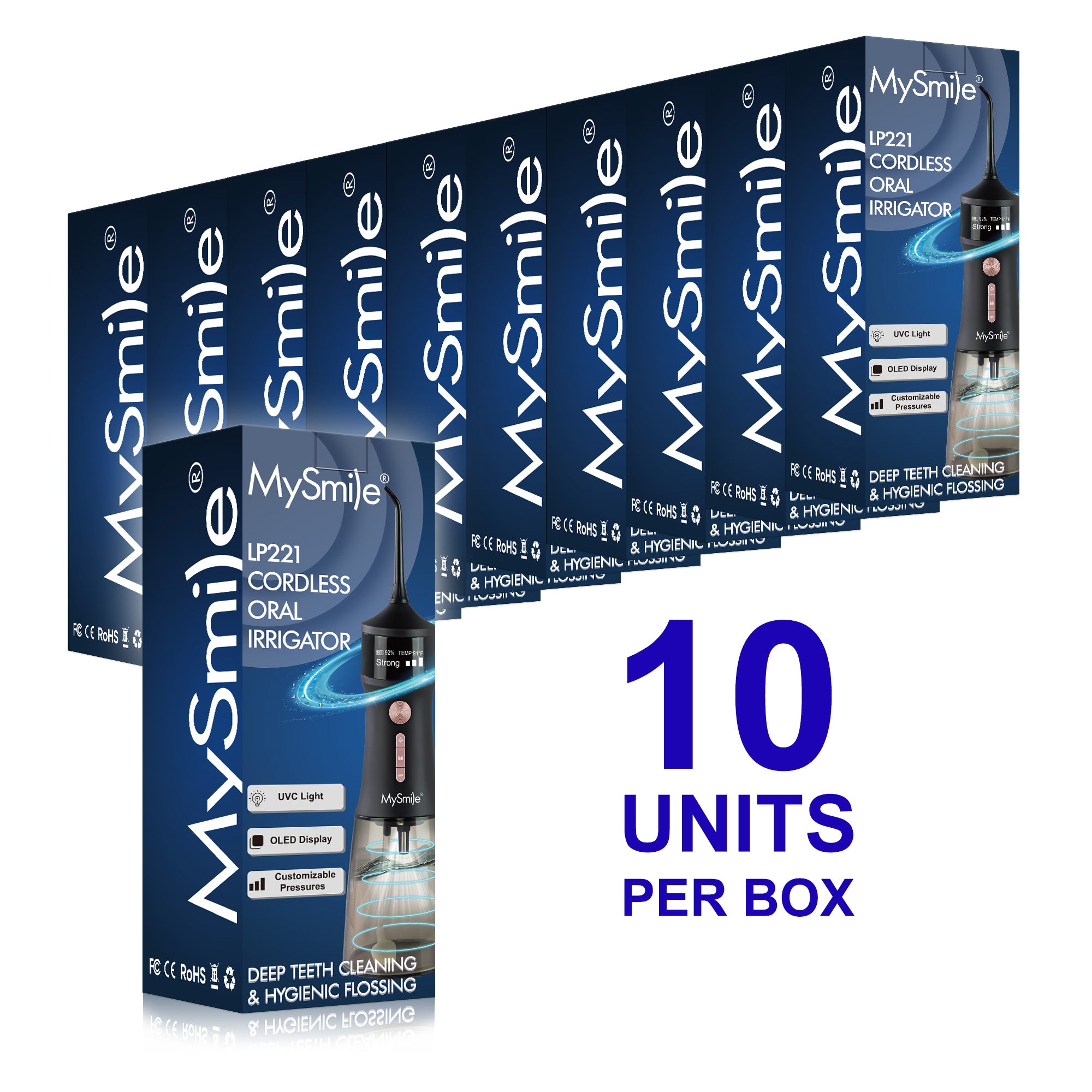 Wholesale for Dentist Only - LP221 Cordless Professional Water Flosser with UVC Sterilizable (Black) (10 Units Per Box)