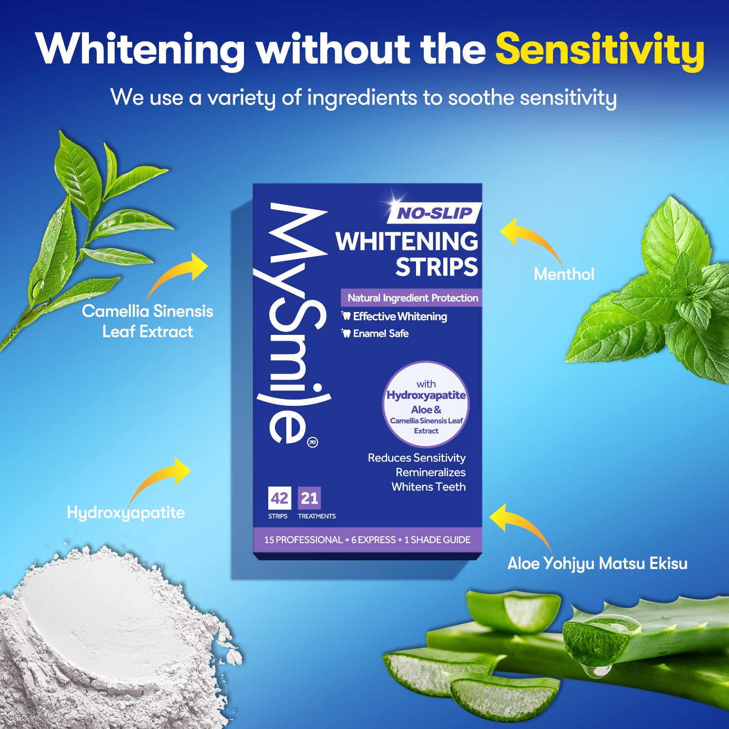 MySmile Teeth Whitening Strips with Natural Ingredients