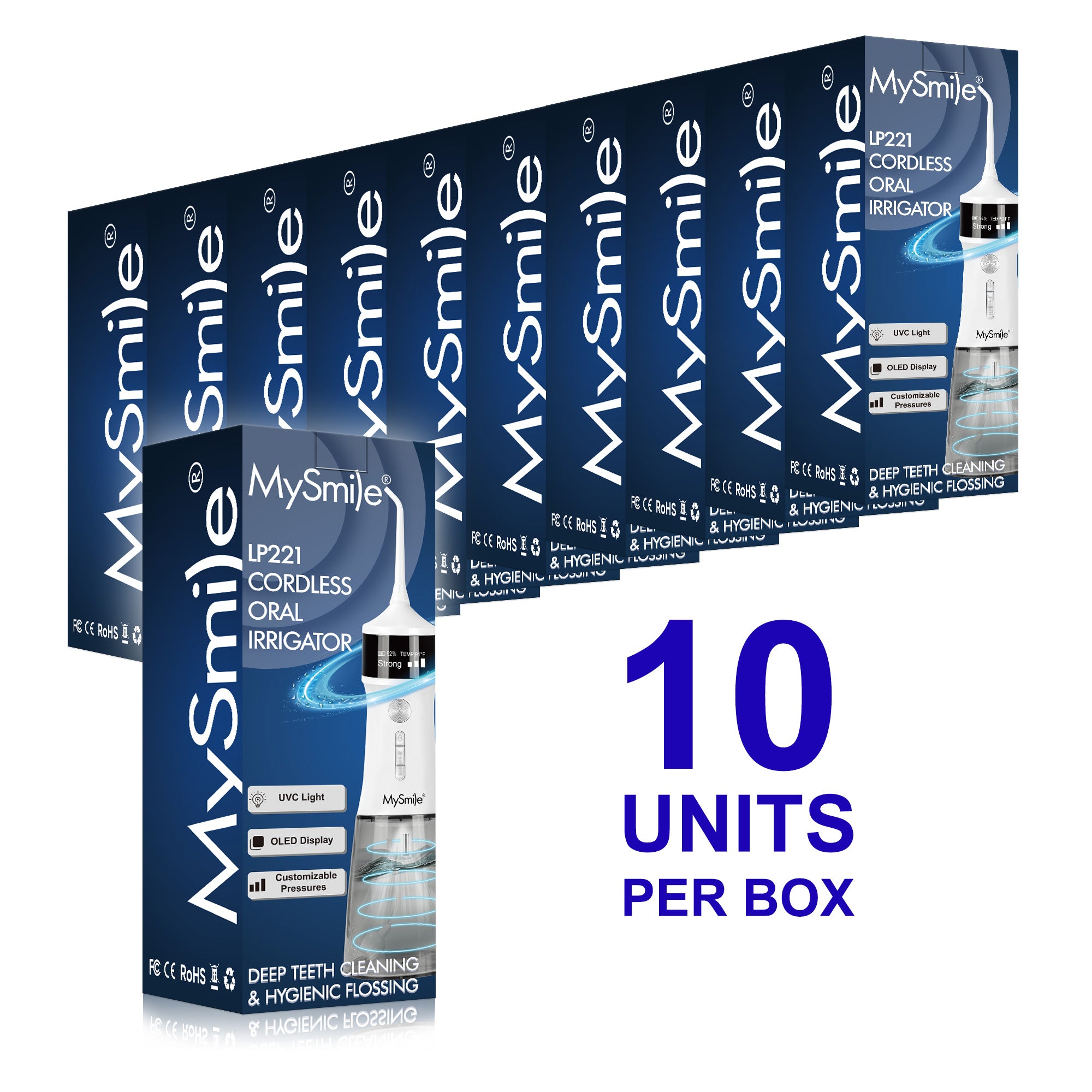 Wholesale for Dentist Only - LP221 Cordless Professional Water Flosser with UVC Sterilizable (White) (10 Units Per Box)