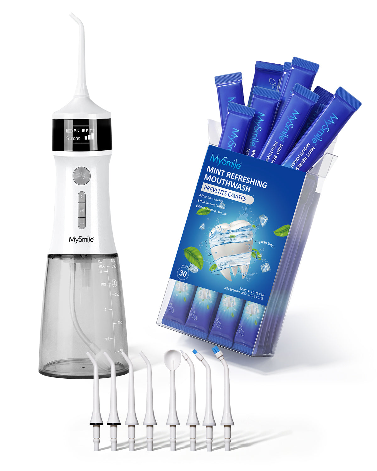 MySmile LP221 Water Flosser & Mouthwash Bundle