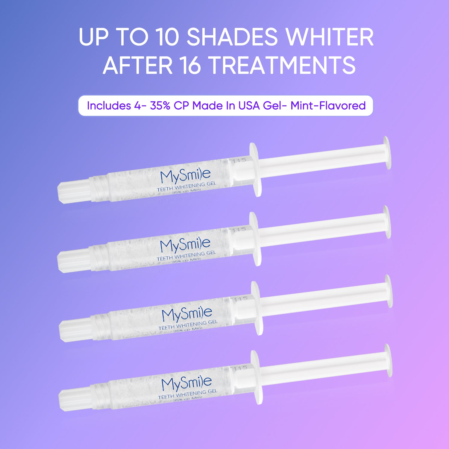 Teeth Whitening Gel - Up to 10 Shades Whiter After 16 Treatments
