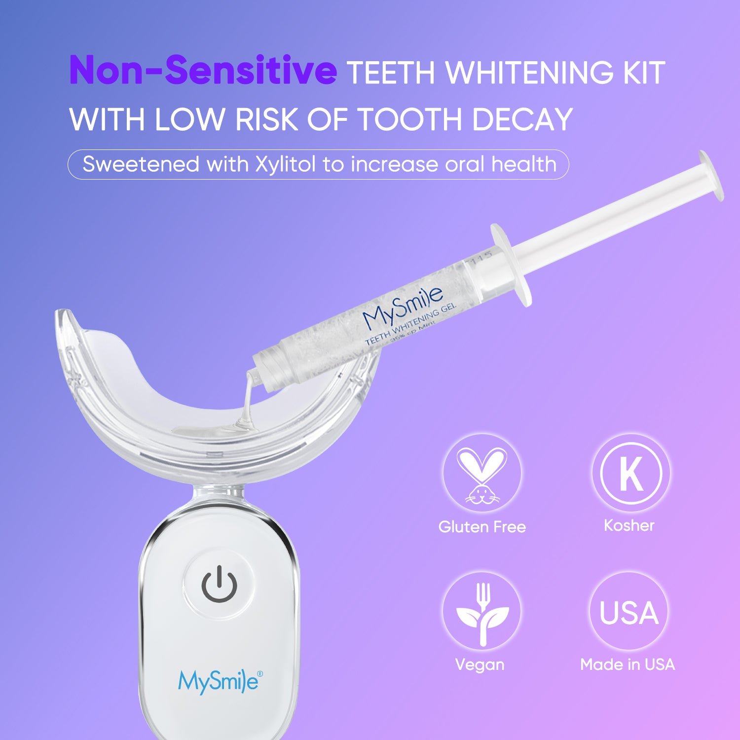 Non-Sensitive Teeth Whitening Kit with Low Risk of Tooth Decay