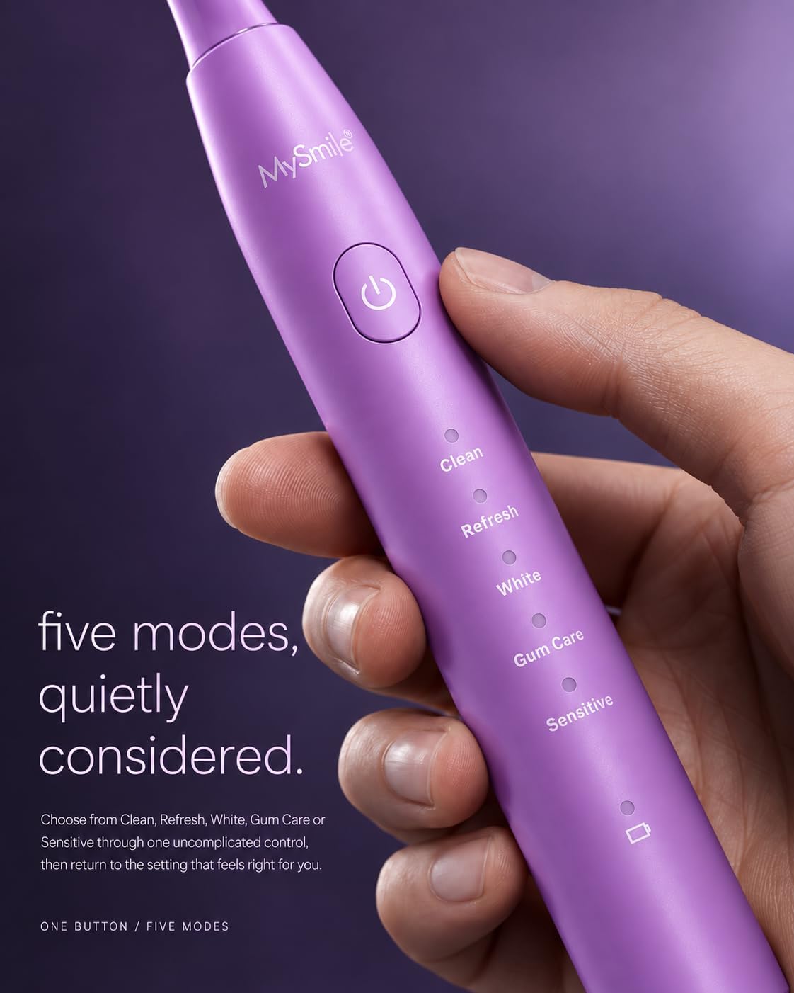 DY156 Essential Sonic Toothbrush + Purple Color Corrector Bundle