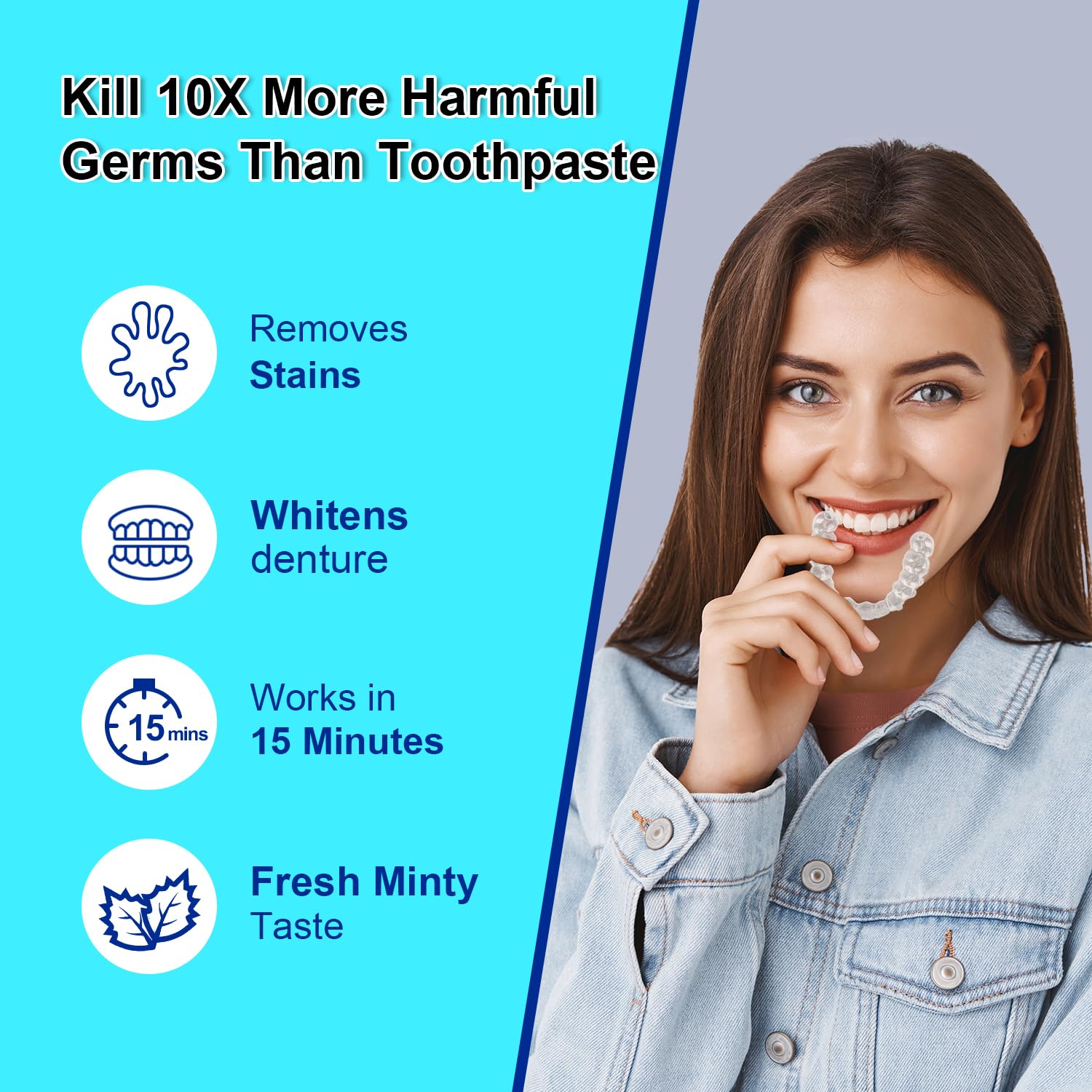 Kill 10X More Harmful Germs Than Toothpaste