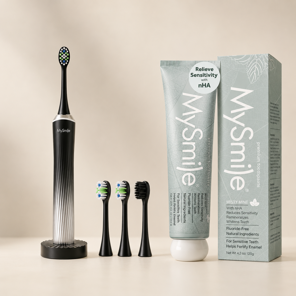 Button-Free Sonic Toothbrush & Nano-Hydroxyapatite Toothpaste Bundle