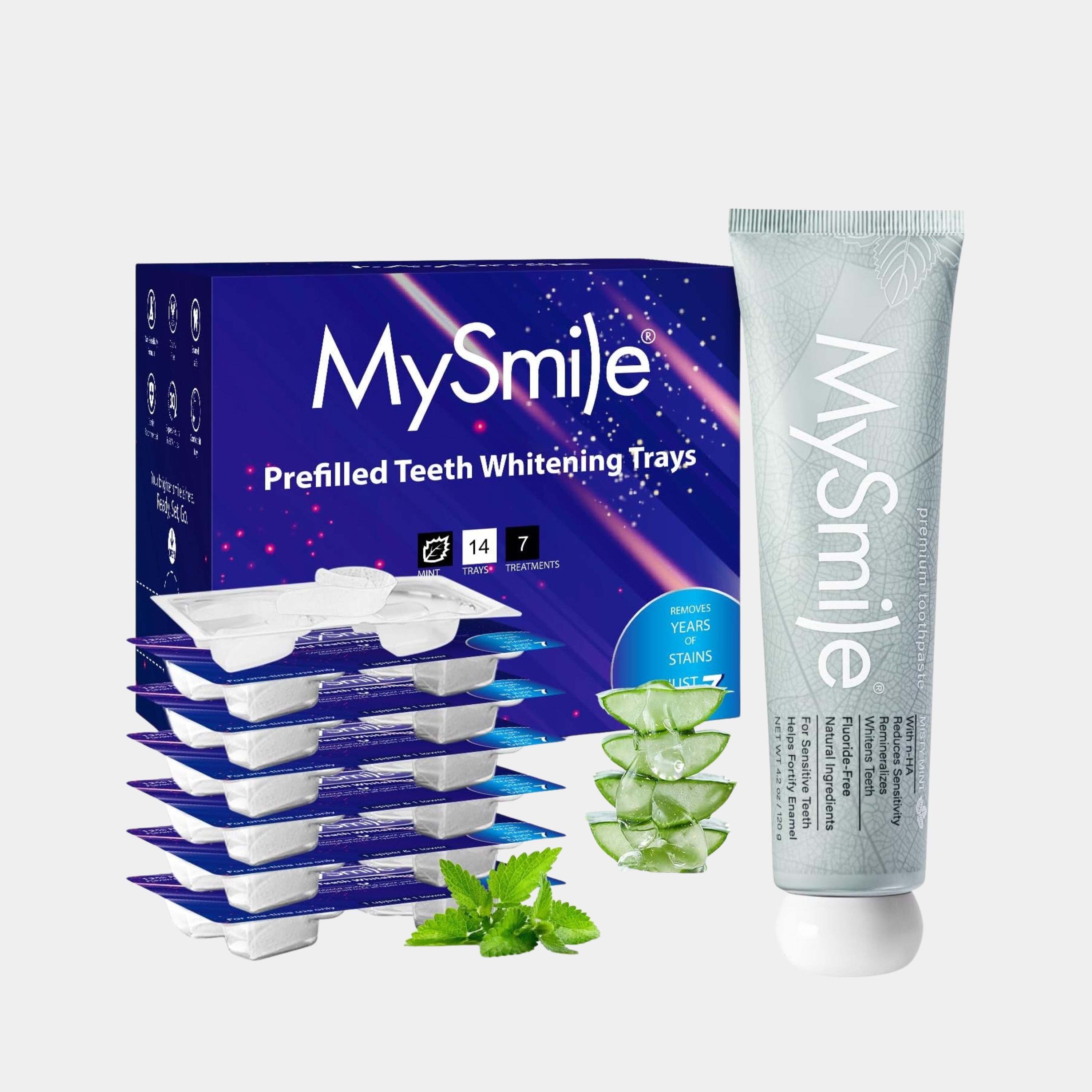 Prefilled Teeth Whitening Trays & Nano-Hydroxyapatite Toothpaste Bundle