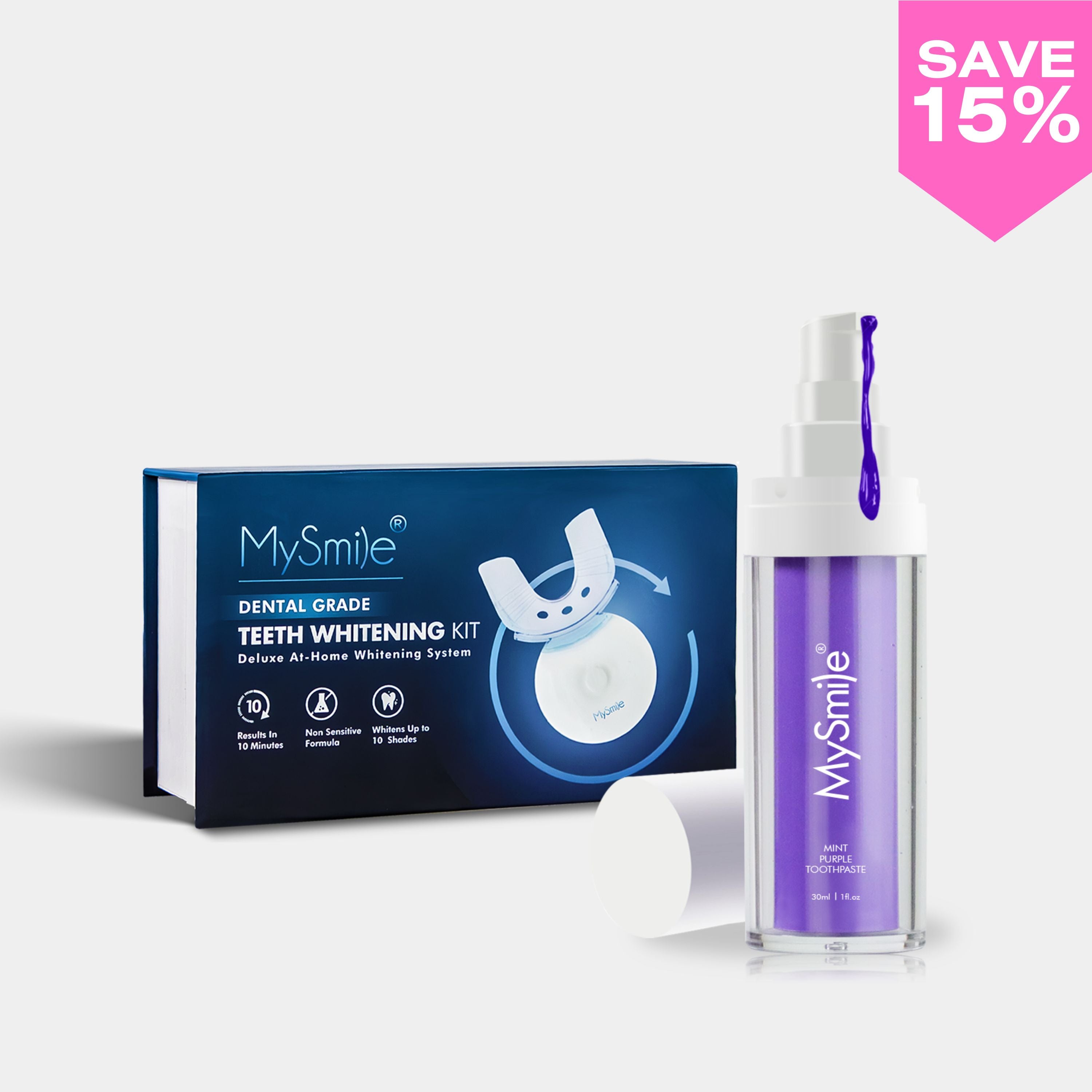 Kit de blanqueamiento dental profesional con paquete de enjuague bucal portátil