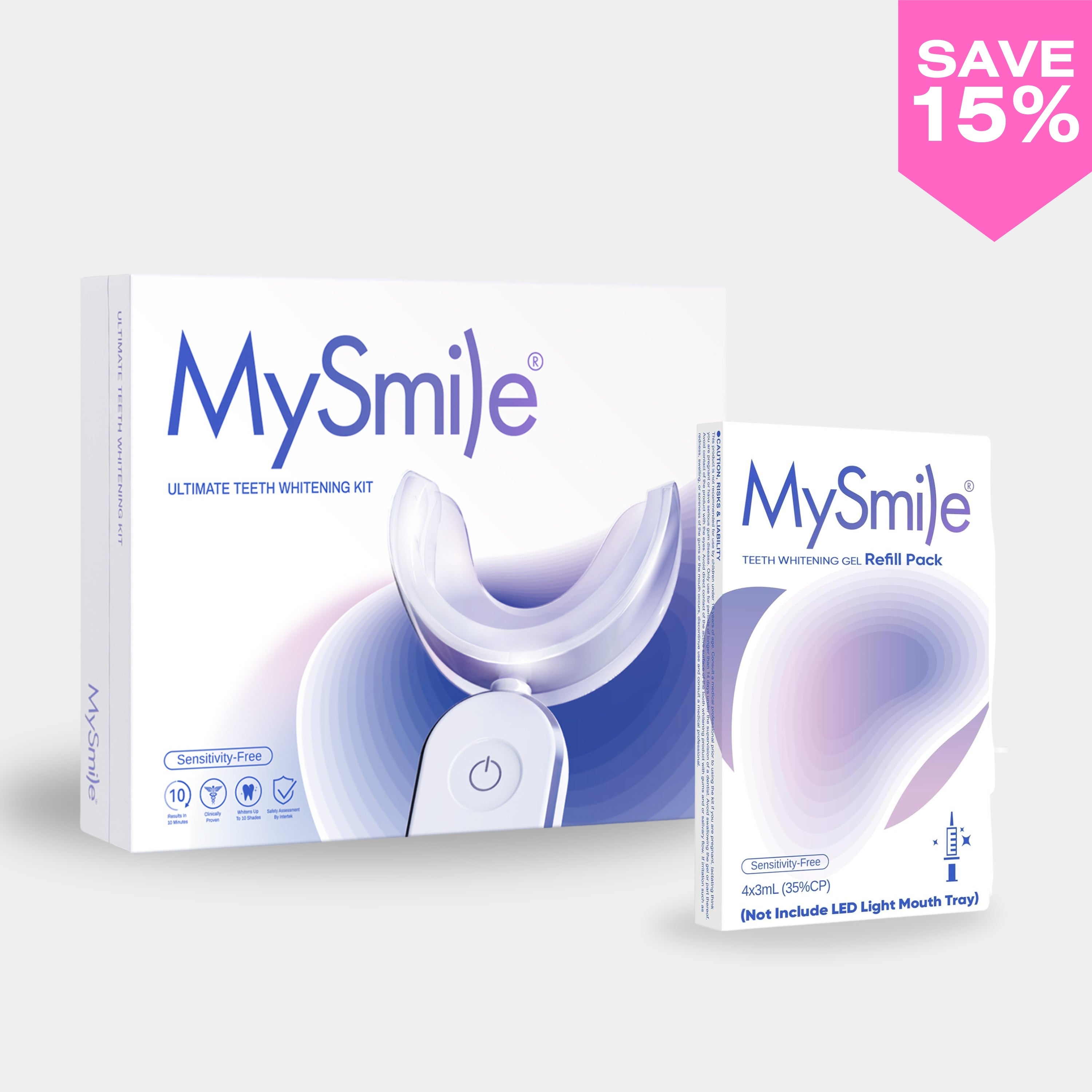 MySmile Ultimate Teeth Whitening Kit with Refill Pack
