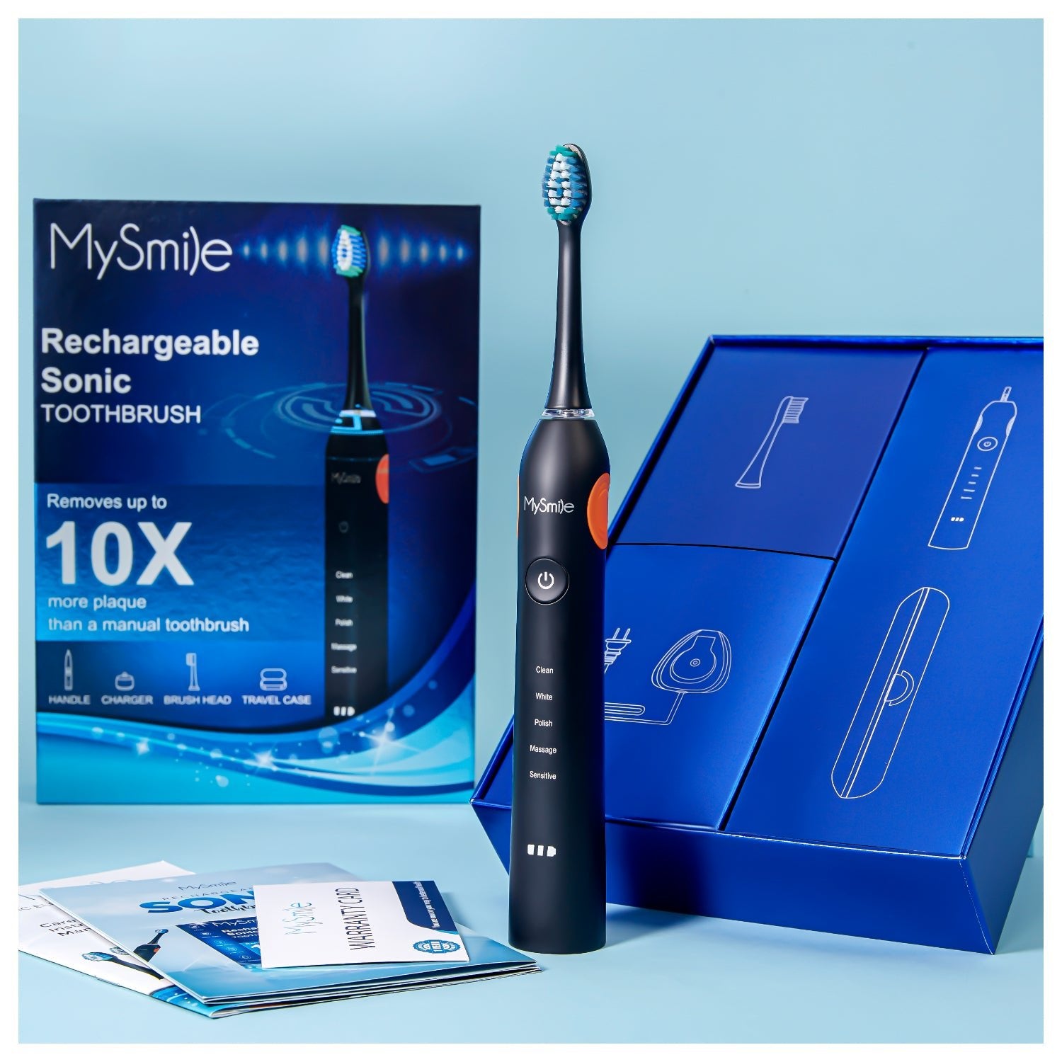Sonic Toothbrush & Replacement Heads Bundle