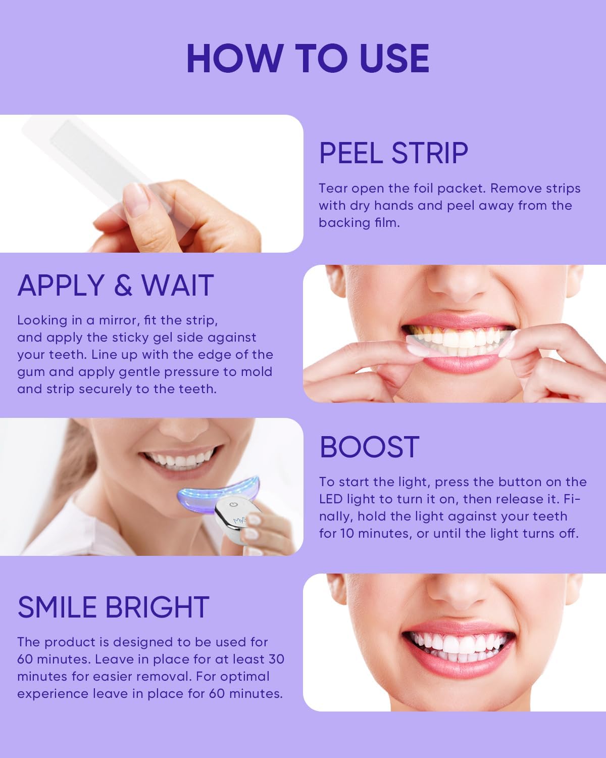 Teeth Whitening Strips with LED Kit - MySmile