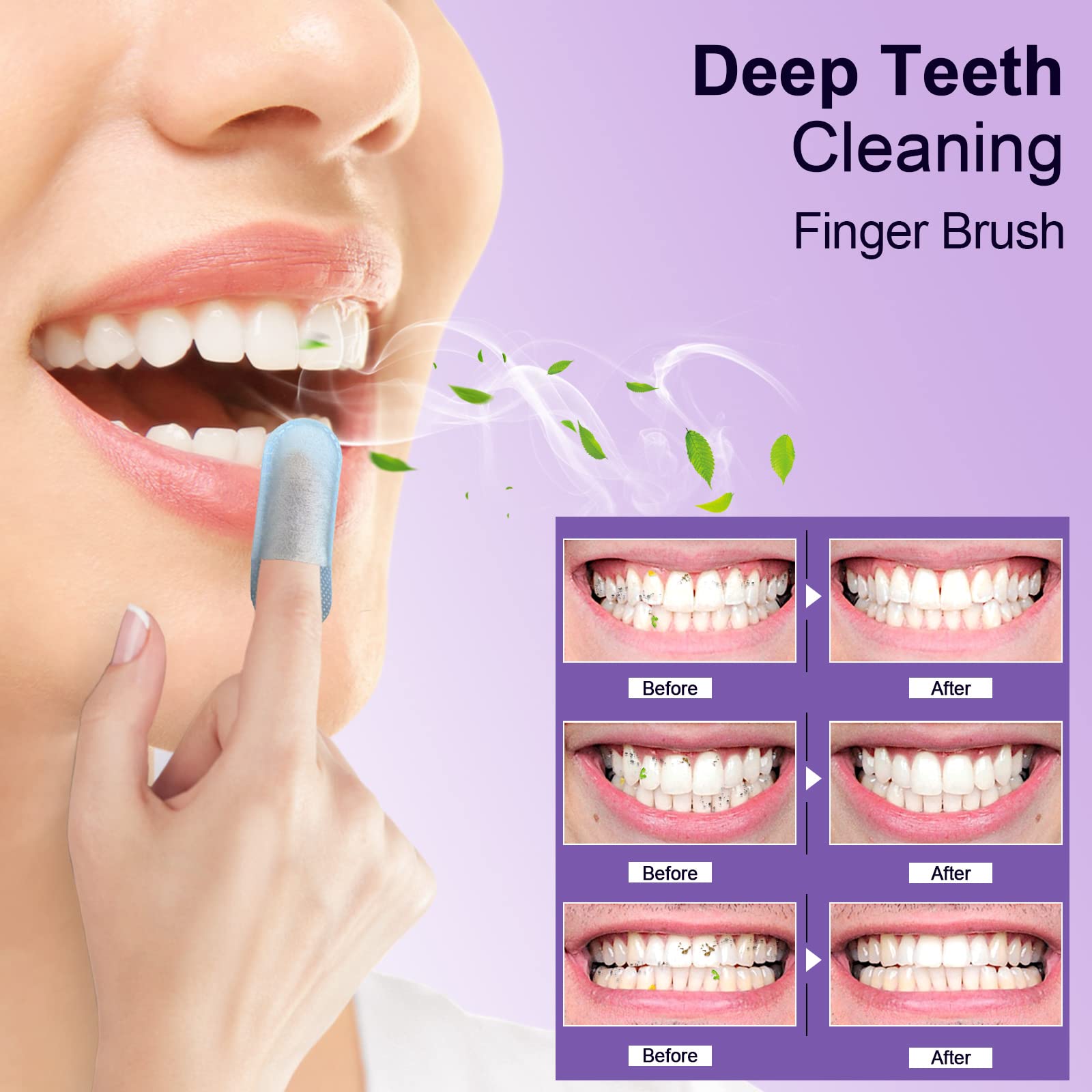 deep teeth cleaning finger brush