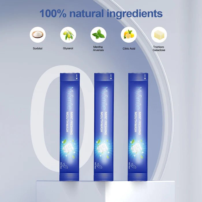 freshening mouthwash with 100% natural ingredients