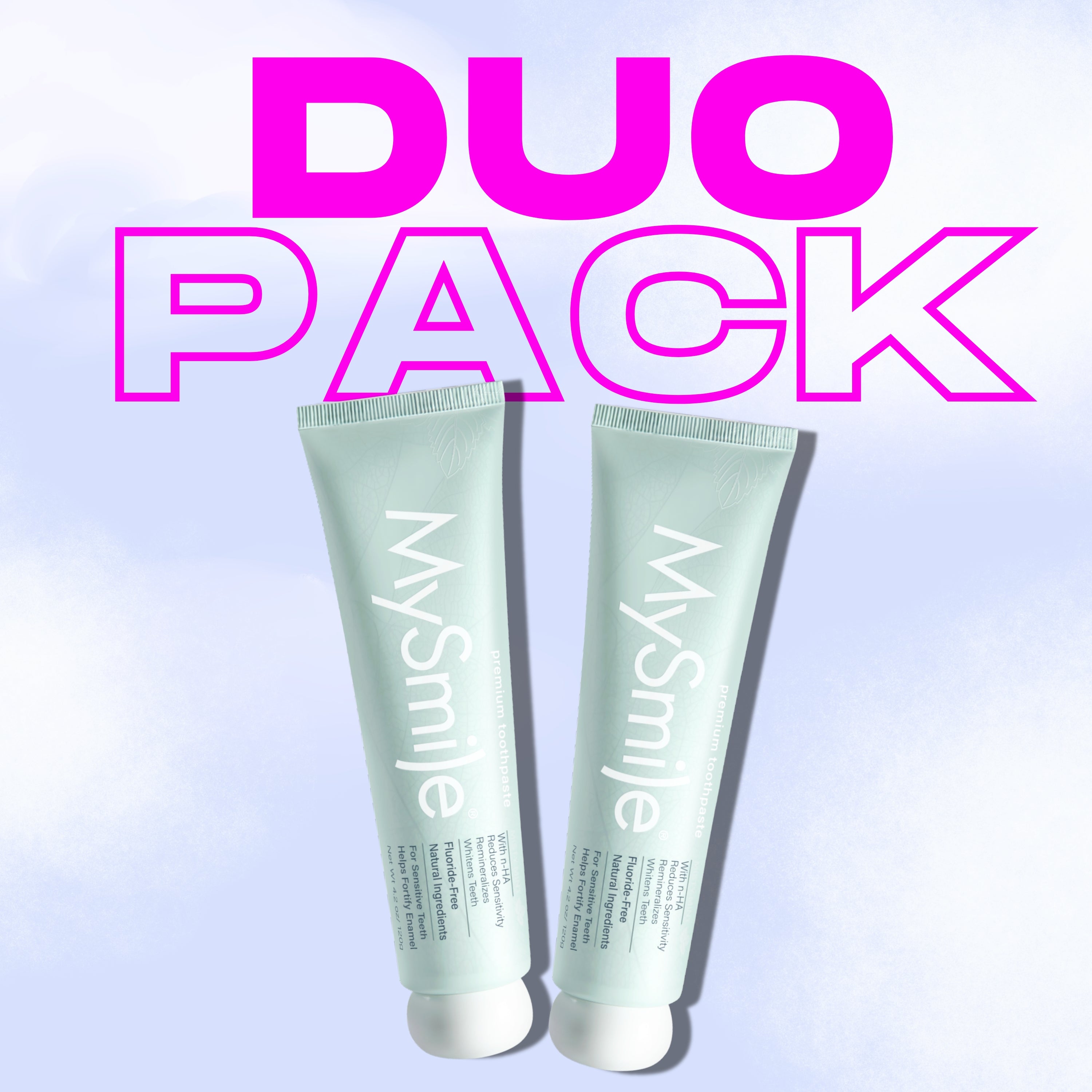 Two's Better. Go Duo MySmile® Nano-Hydroxyapatite Toothpaste