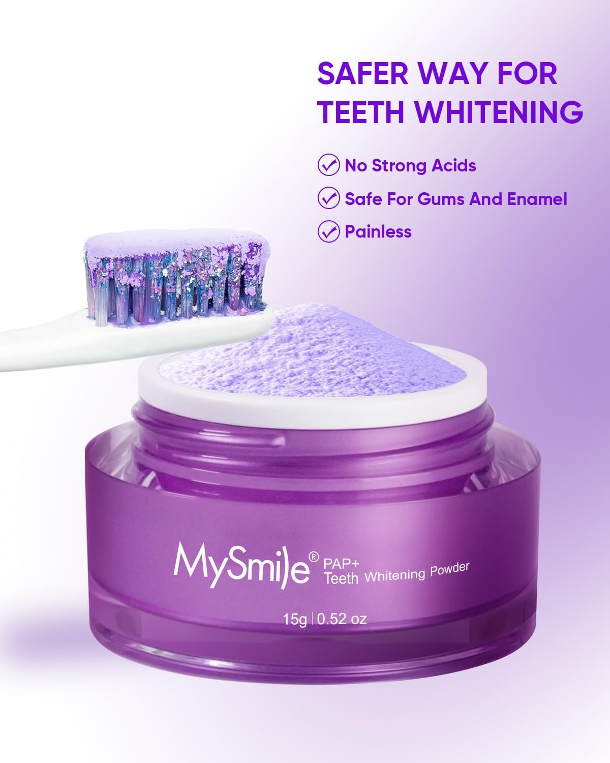 Essential Sonic Toothbrush + Purple Teeth Whitening Powder Bundle