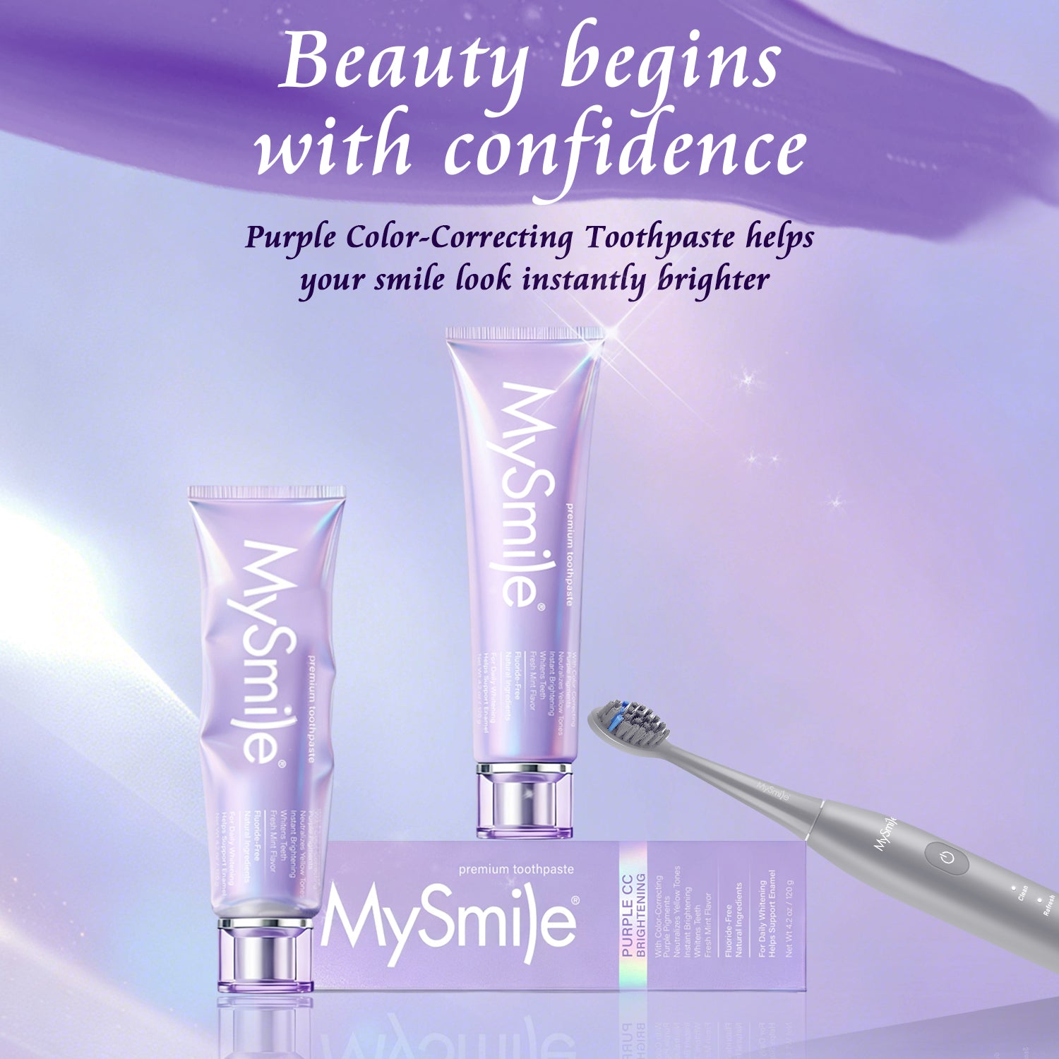 MySmile Purple Color Correcting Toothpaste 2 Pack
