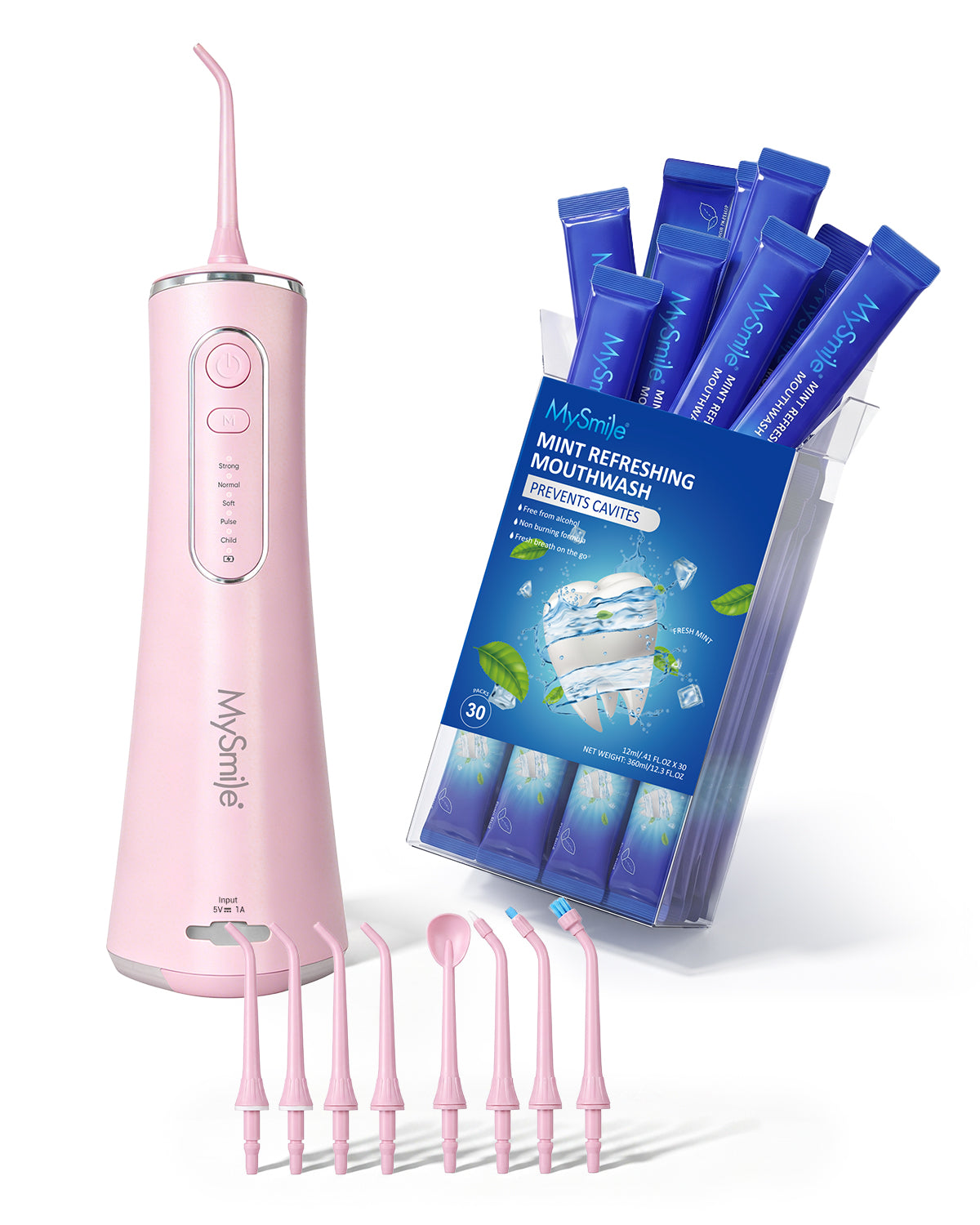 MySmile LP211 Water Flosser & Mouthwash Bundle