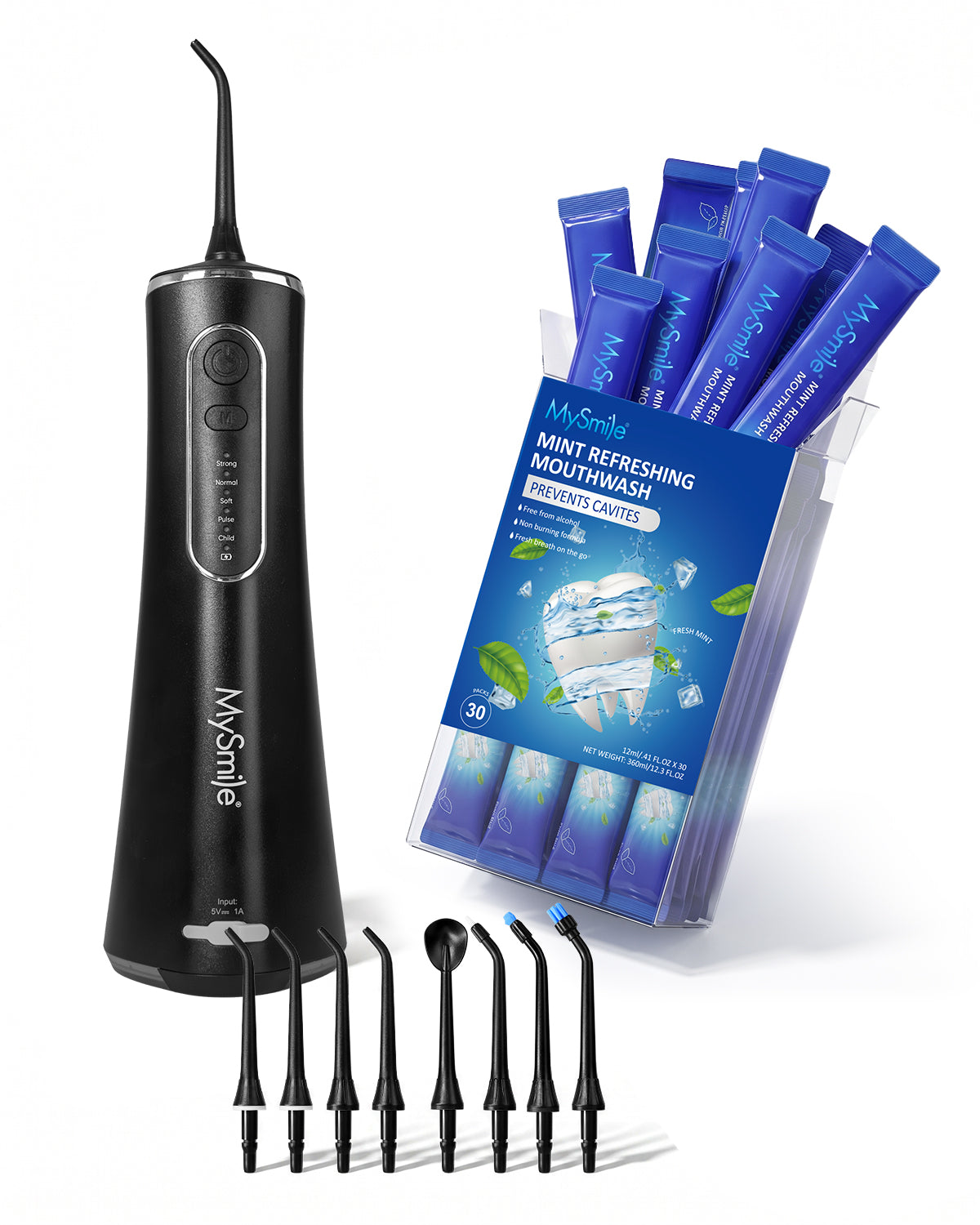 MySmile LP211 Water Flosser & Mouthwash Bundle