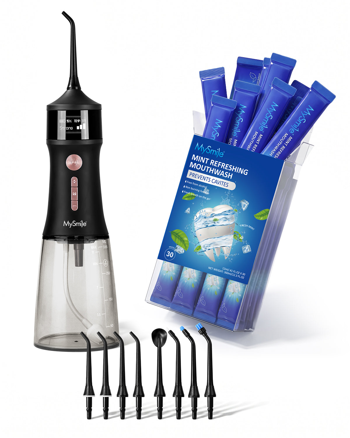 MySmile LP221 Water Flosser & Mouthwash Bundle