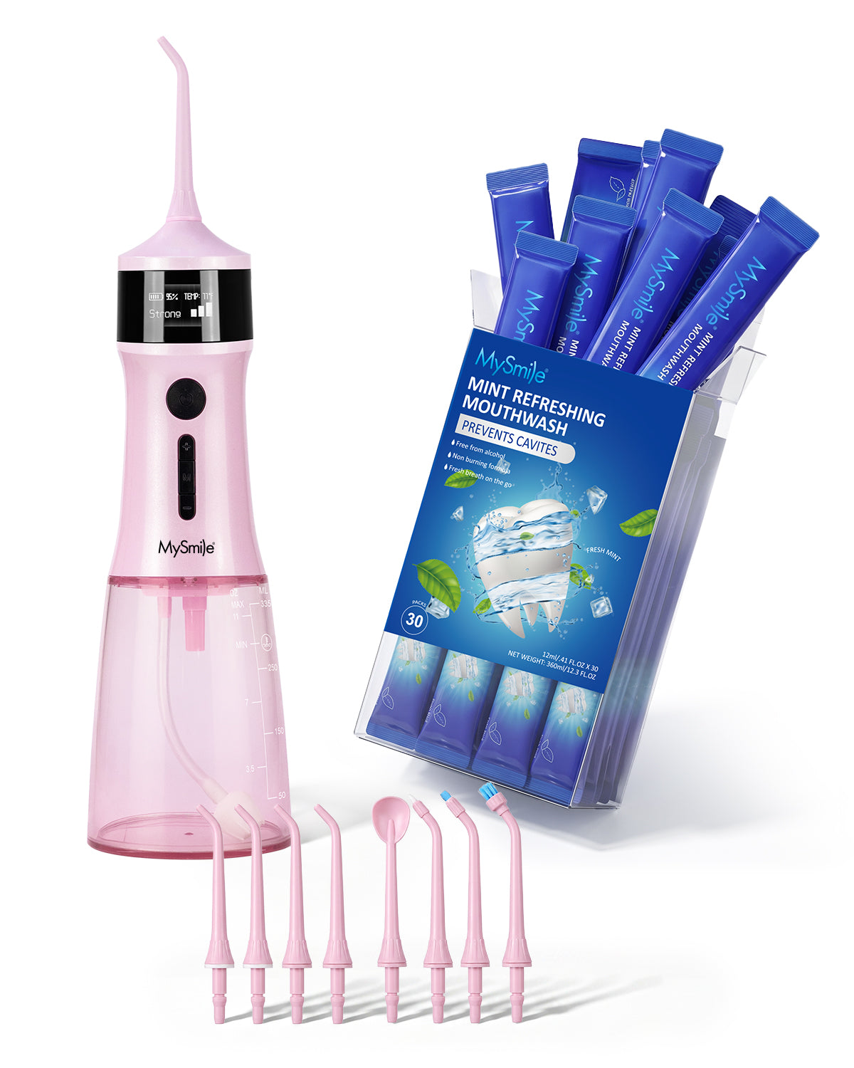 MySmile LP221 Water Flosser & Mouthwash Bundle