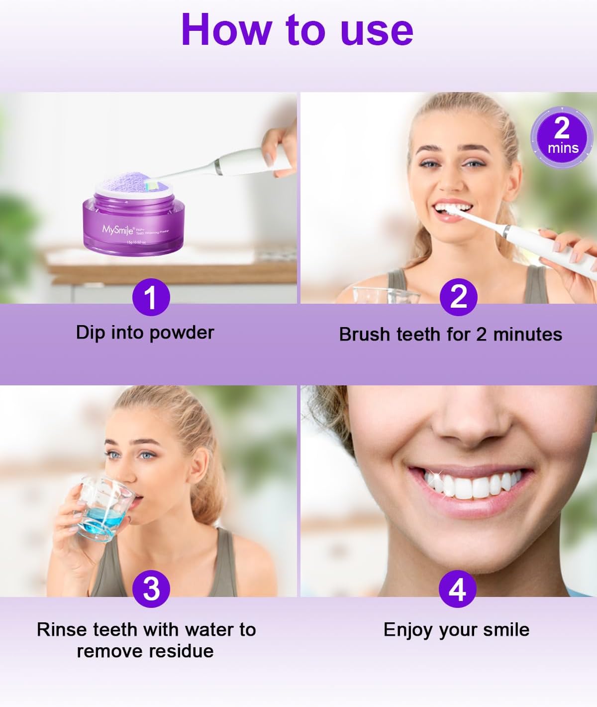 MySmile® Purple Teeth Whitening Powder