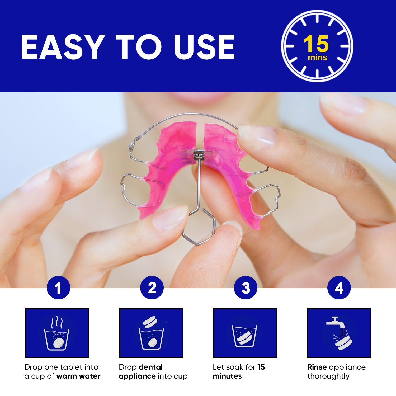 Denture and Retainer Cleaner Tablets