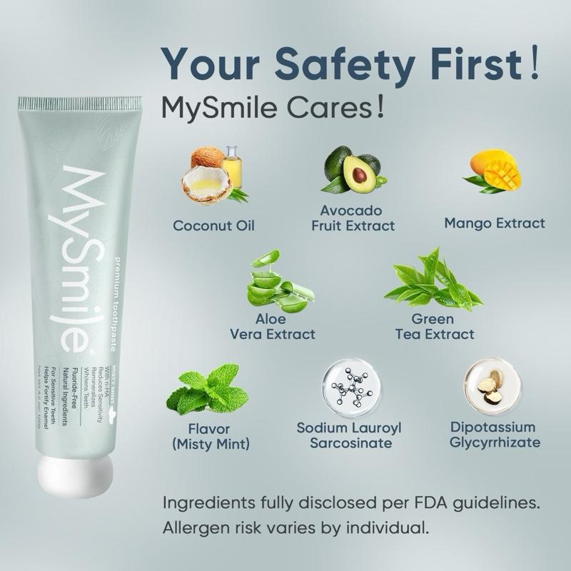 mi.smileページ MySmile Nano-Hydroxyapatite Toothpaste for Sensitive Teeth 2 Pack