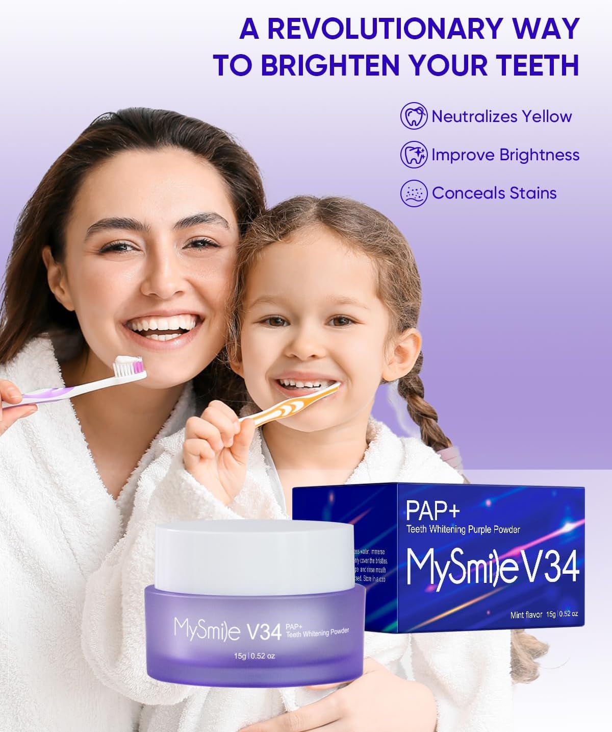 MySmile® V34 Purple Tooth Cleaning Powder