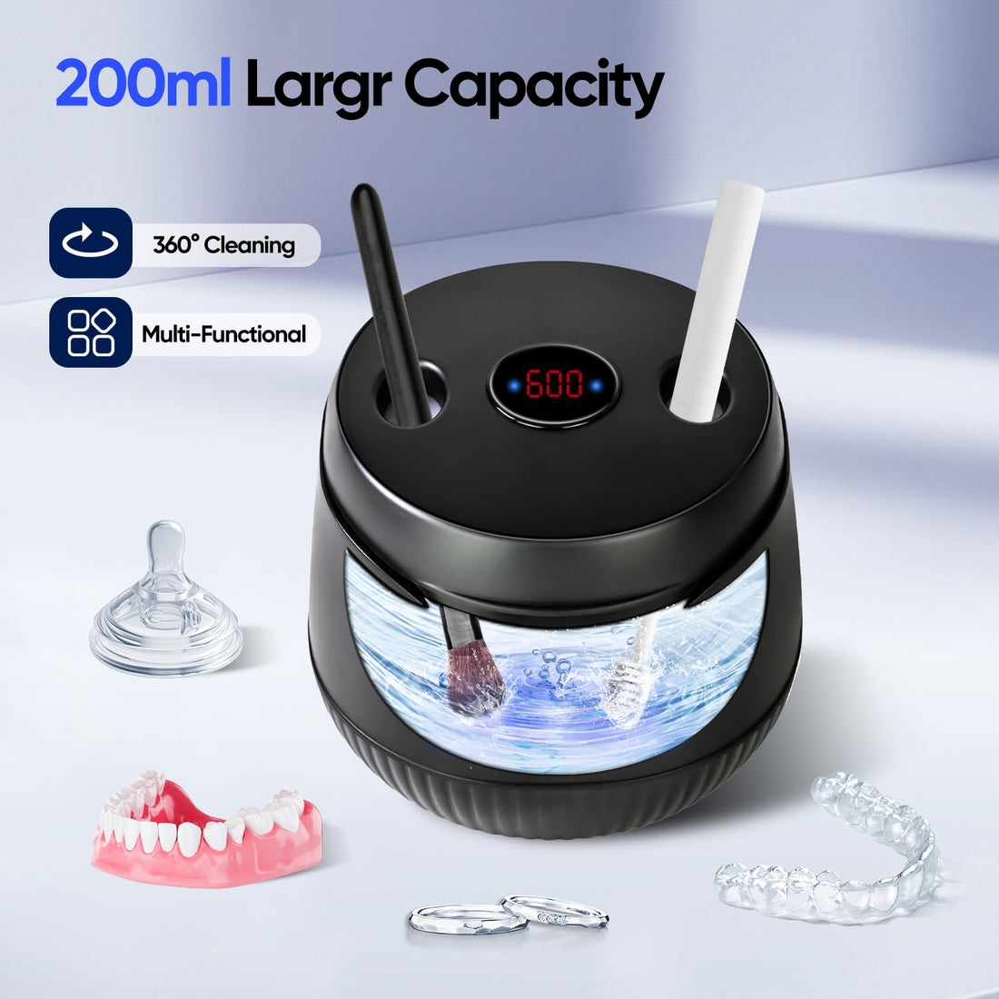 Ultraviolet Retainer Cleaner Ultrasonic Retainer Cleaner with UV for Aligners & Dentures | MySmile