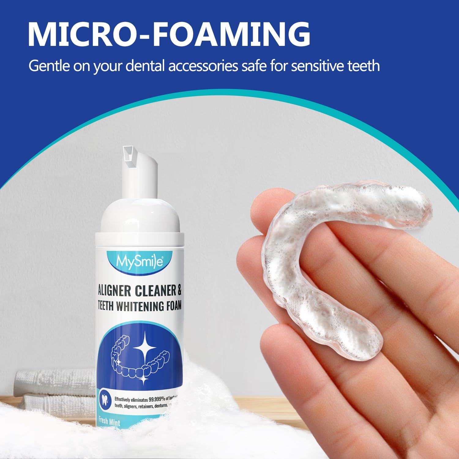 2-in-1 Aligner Cleaner & Whitening Foam
