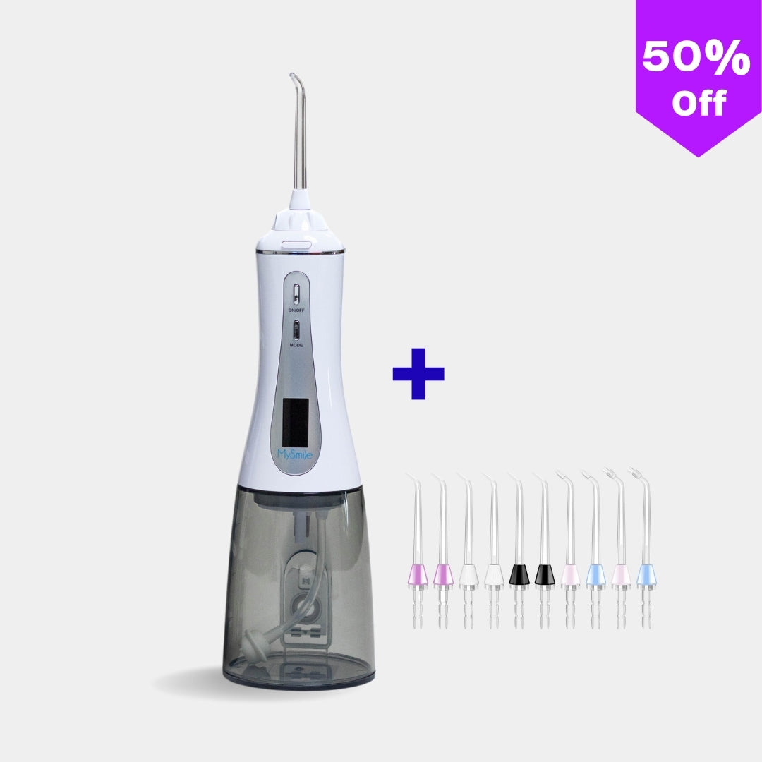 Cordless Advanced OLED Water Flosser & Replacement Tips Bundle