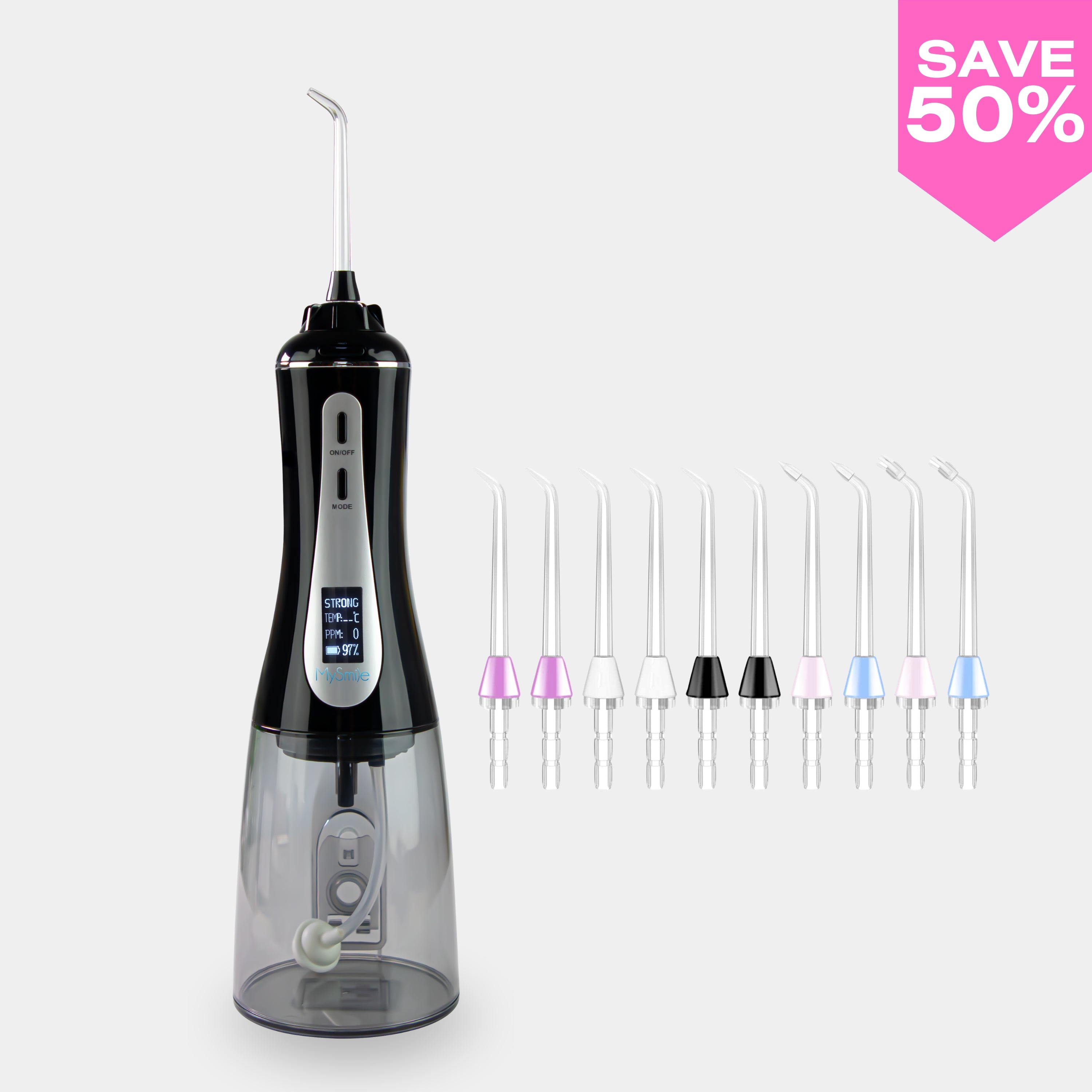 Advanced OLED Water Flosser & Replacement Tips Bundle