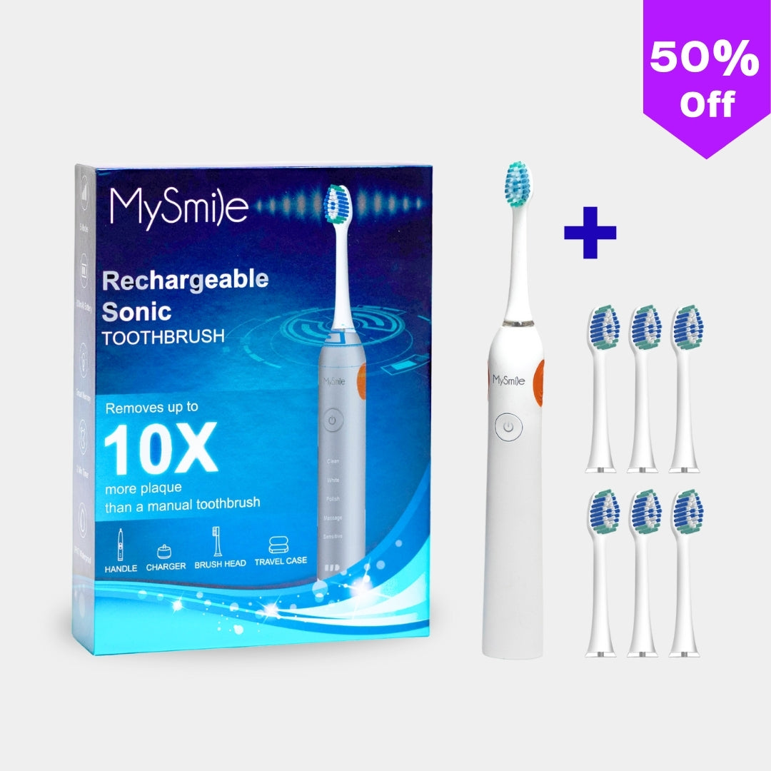 Sonic Toothbrush & Replacement Heads Bundle