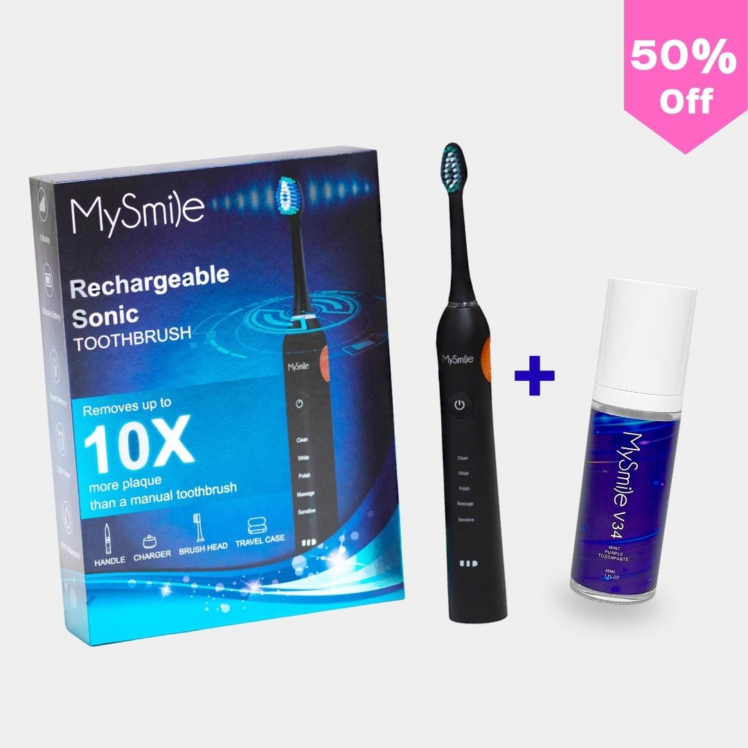 Sonic Toothbrush & MySmile® V34 Toothpaste Bundle